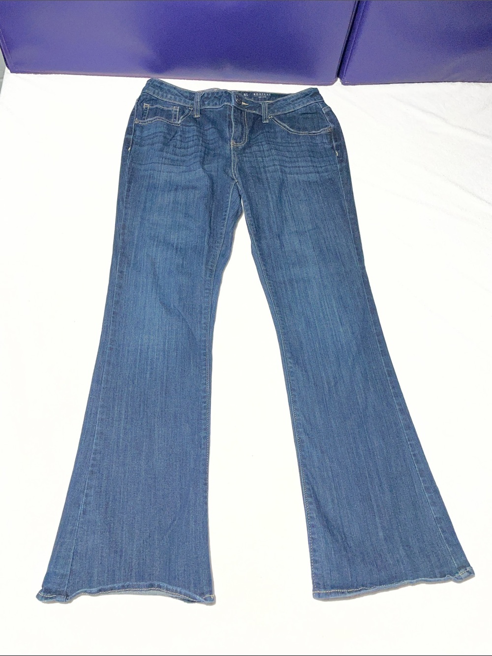 Simply Vera Vera Wang Medium Blue Flare Wide-Leg Jeans